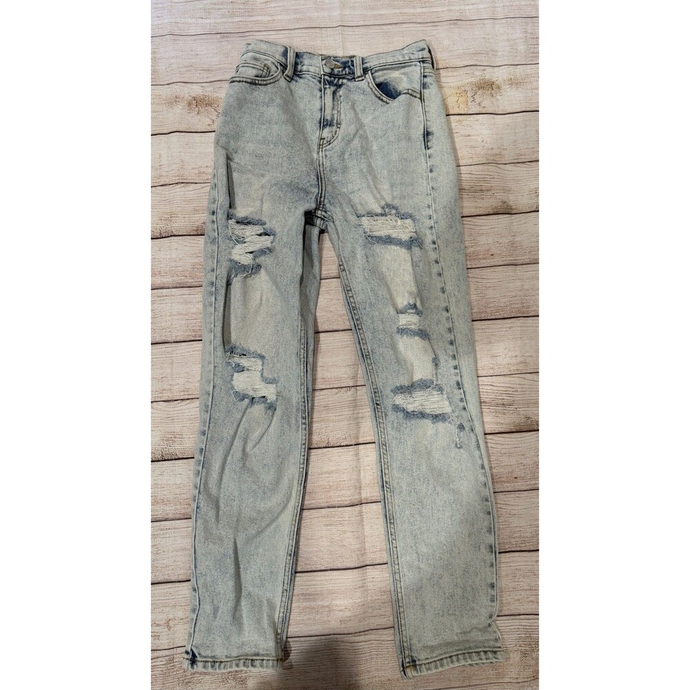 Cello High Rise Boyfriend Jeans Distressed Torn Ripped Skater Size 3